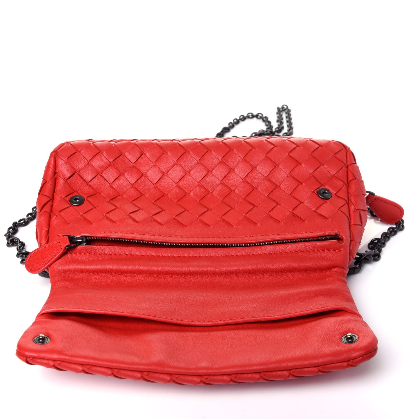 Nappa Intrecciato Mini Messenger Bag Red