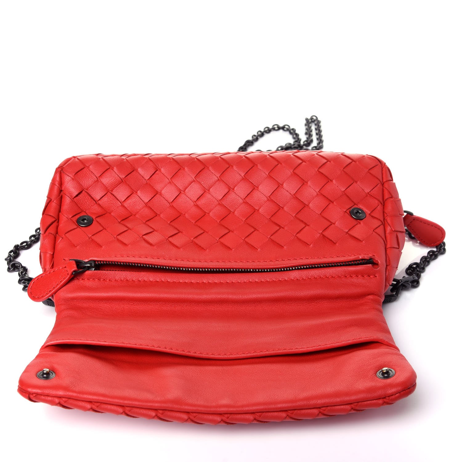 Bottega Veneta Nappa Intrecciato Mini Messenger Bag Red 14 of 16