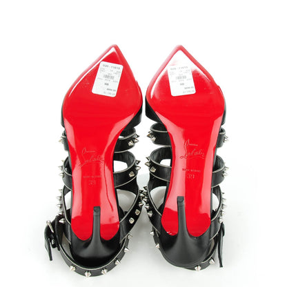 Christian Louboutin Kid Tchicaboum 85 Pumps 39 Black Silver 6 of 8