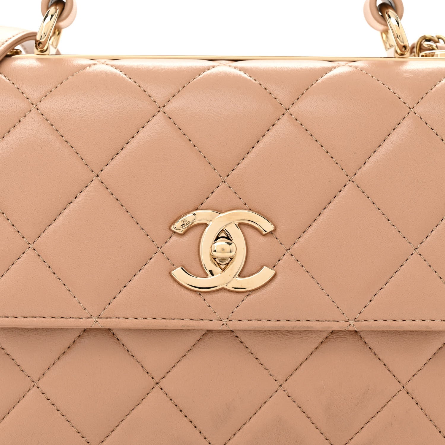 Chanel Lambskin Quilted Small Trendy CC Dual Handle Flap Bag Beige 8 of 13