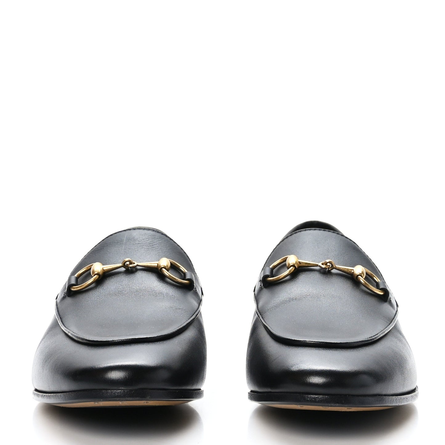 Lambskin Womens Brixton Horsebit Loafers 36.5 Black
