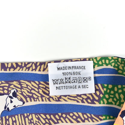 Hermes Silk En Liberte Twilly Jaune Vif Bleu Rouge 3 of 3