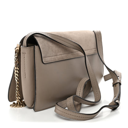 Chloe Suede Calfskin Small Faye Shoulder Bag Motty Grey 3 of 9