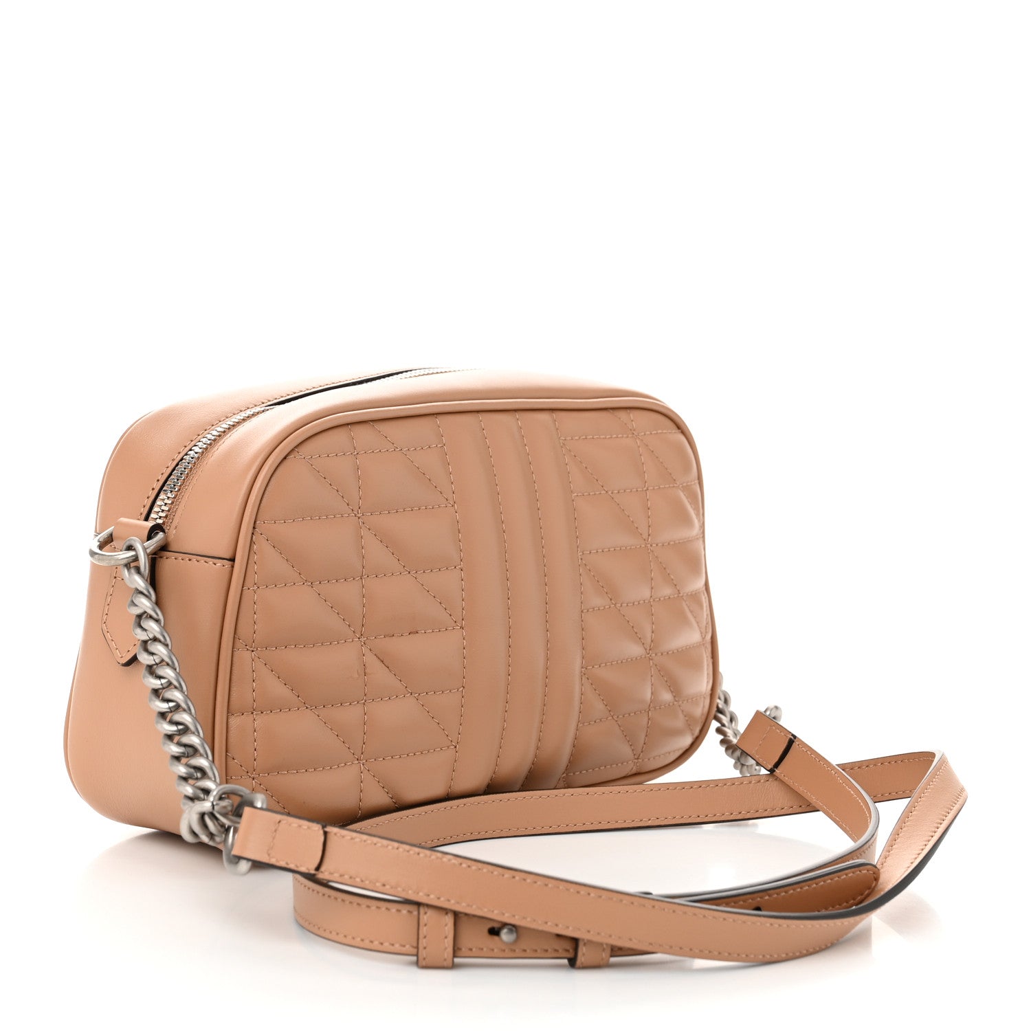 Gucci Calfskin Matelasse Aria Small GG Marmont Chain Shoulder Bag Camelia 3 of 10