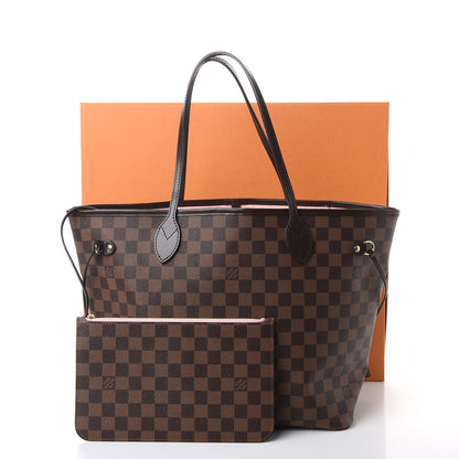 Louis Vuitton Damier Ebene Neo Neverfull MM Rose Ballerine 11 of 11
