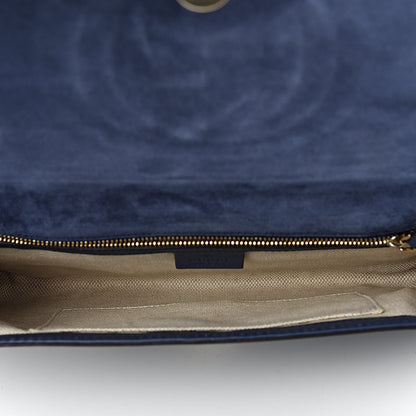 Gucci Soft Patent Medium Soho Clutch Uniform Blue 5 of 7