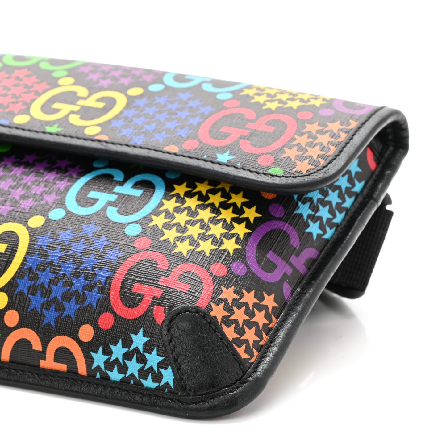 GG Supreme Monogram Psychedelic Slim Belt Bag Black