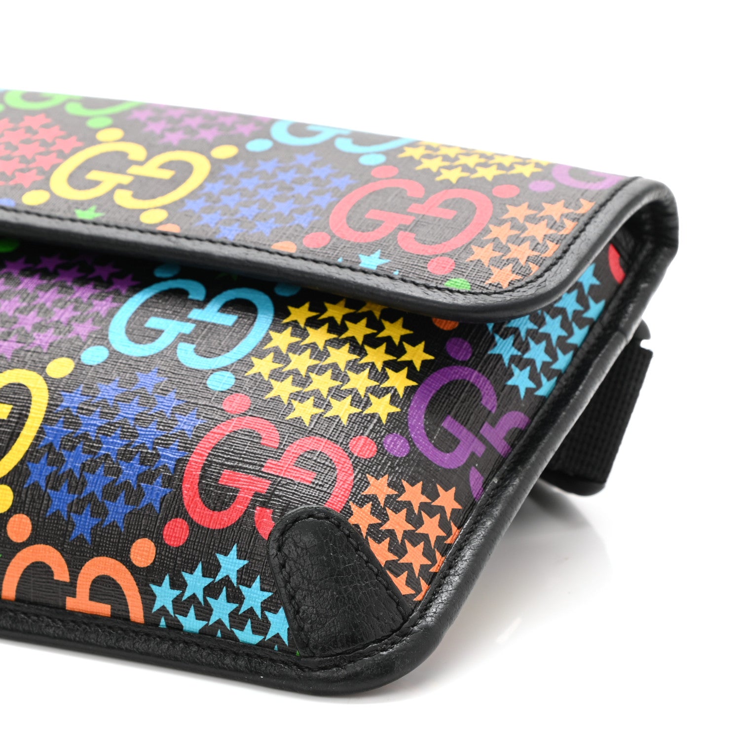 Gucci GG Supreme Monogram Psychedelic Slim Belt Bag Black 11 of 12
