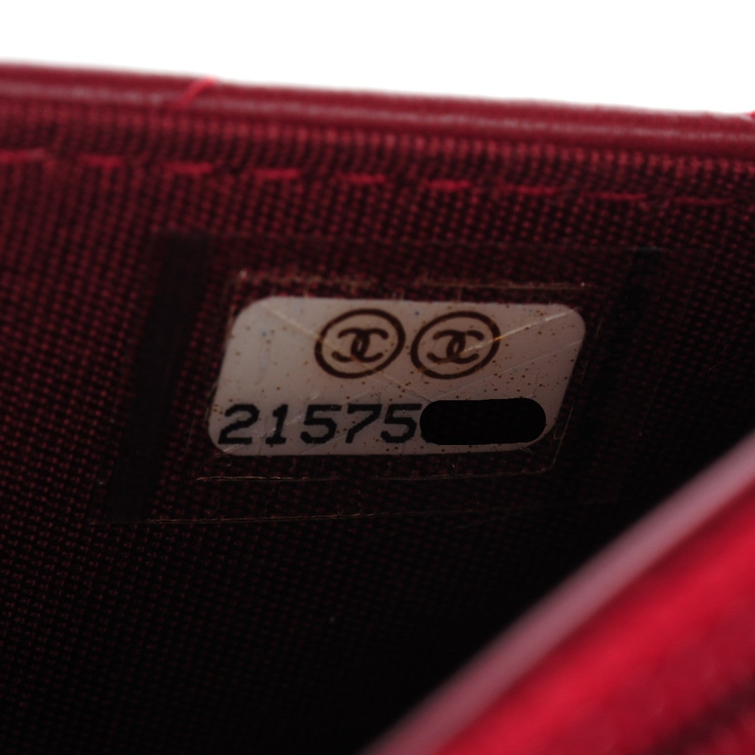 Chanel Lambskin Quilted Boy Wallet On Chain WOC Dark Red 8 of 8