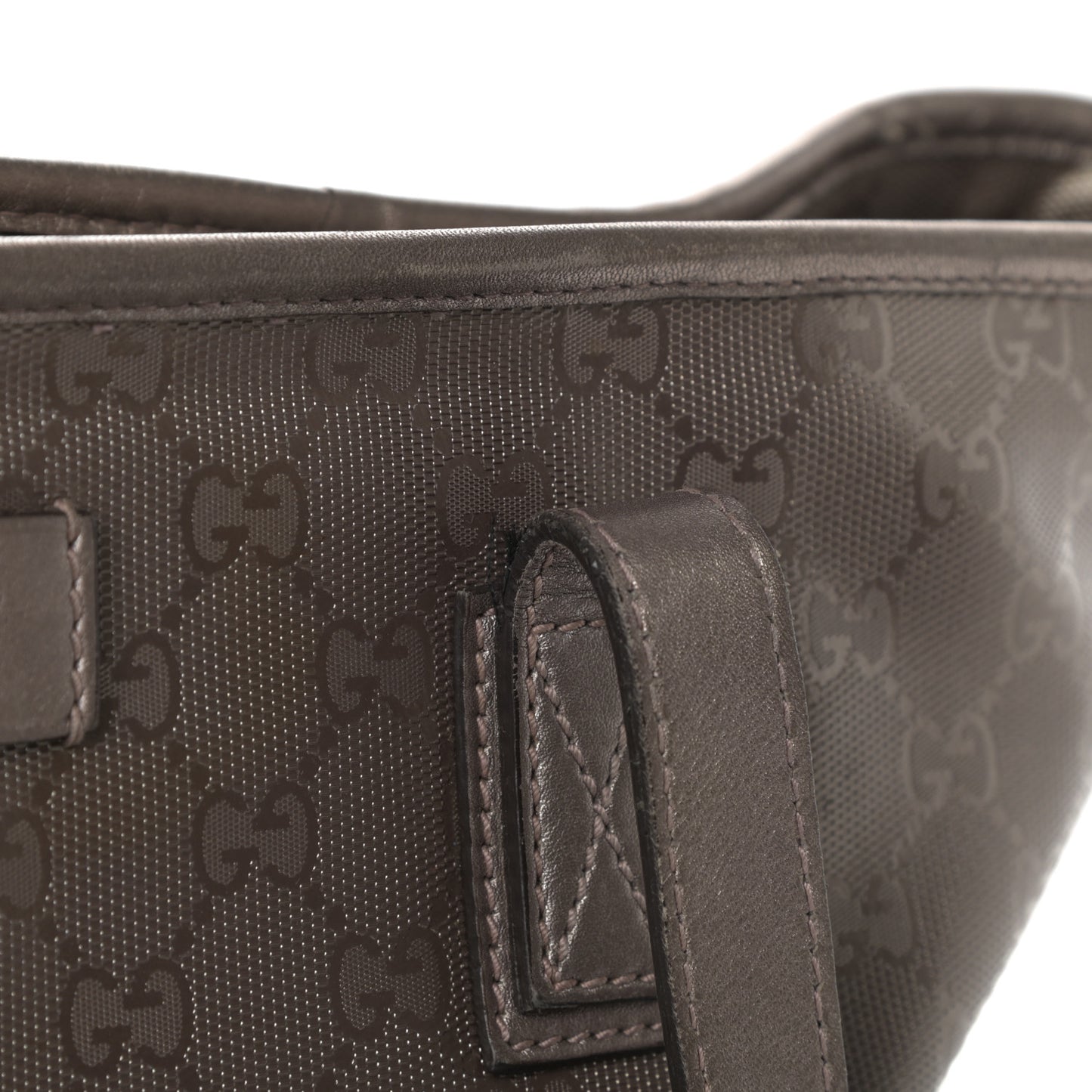 Imprime Monogram Medium Zippered Shopping Tote Pewter