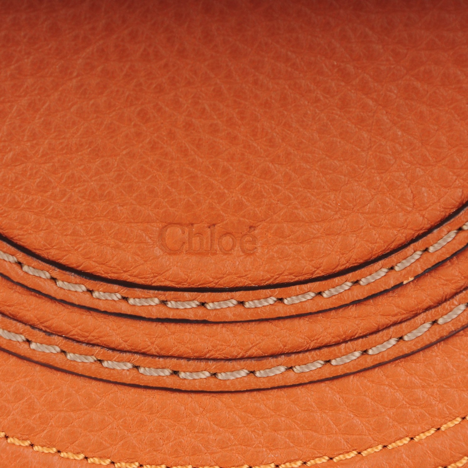 Chloe Calfskin Mini Marcie Round Crossbody Bag Tan 6 of 9