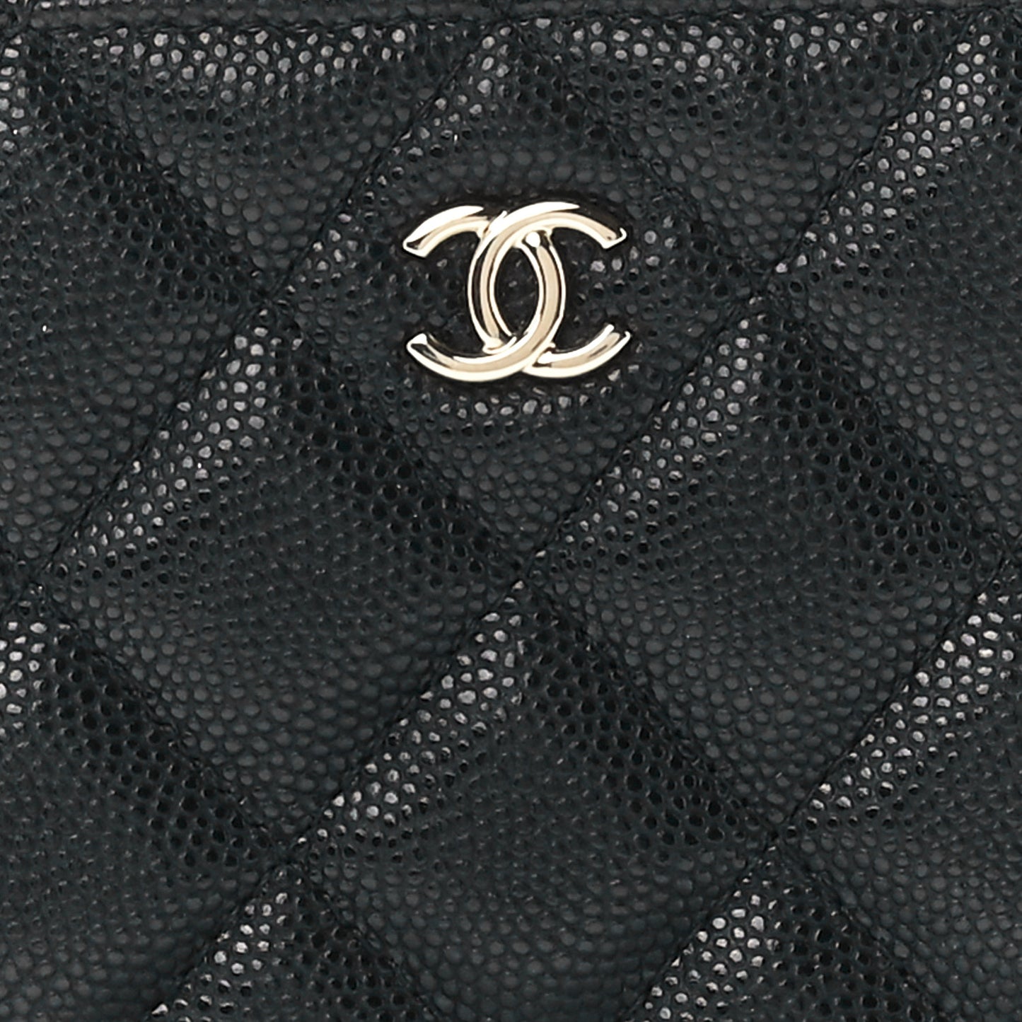 Caviar Quilted Small Cosmetic Case Black