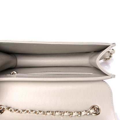 Chanel Sheepskin Quilted Mini Beauty Lock Flap White 4 of 10