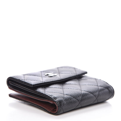 Chanel Caviar Quilted Compact French Flap Wallet Black 4 of 12