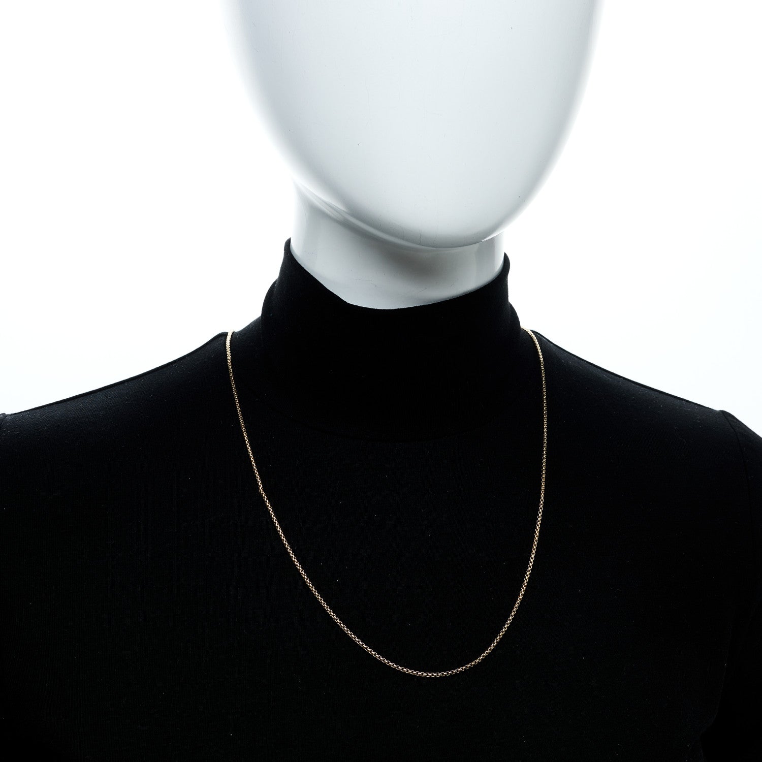 David Yurman 18K Yellow Gold 1.7mm Box Chain Necklace 23" 2 of 5
