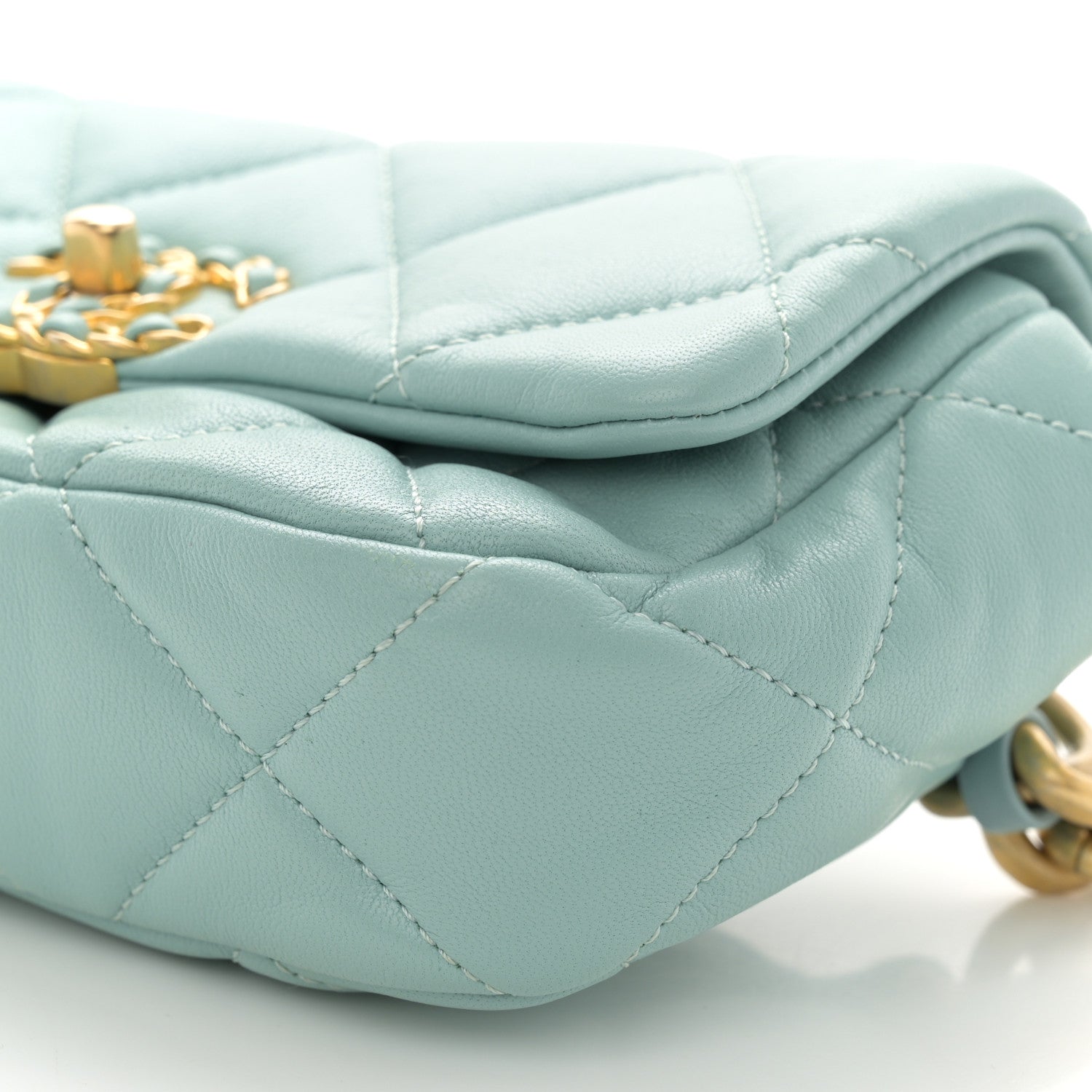 Chanel Lambskin Quilted Chanel 19 Waist Bag Light Blue 9 of 9