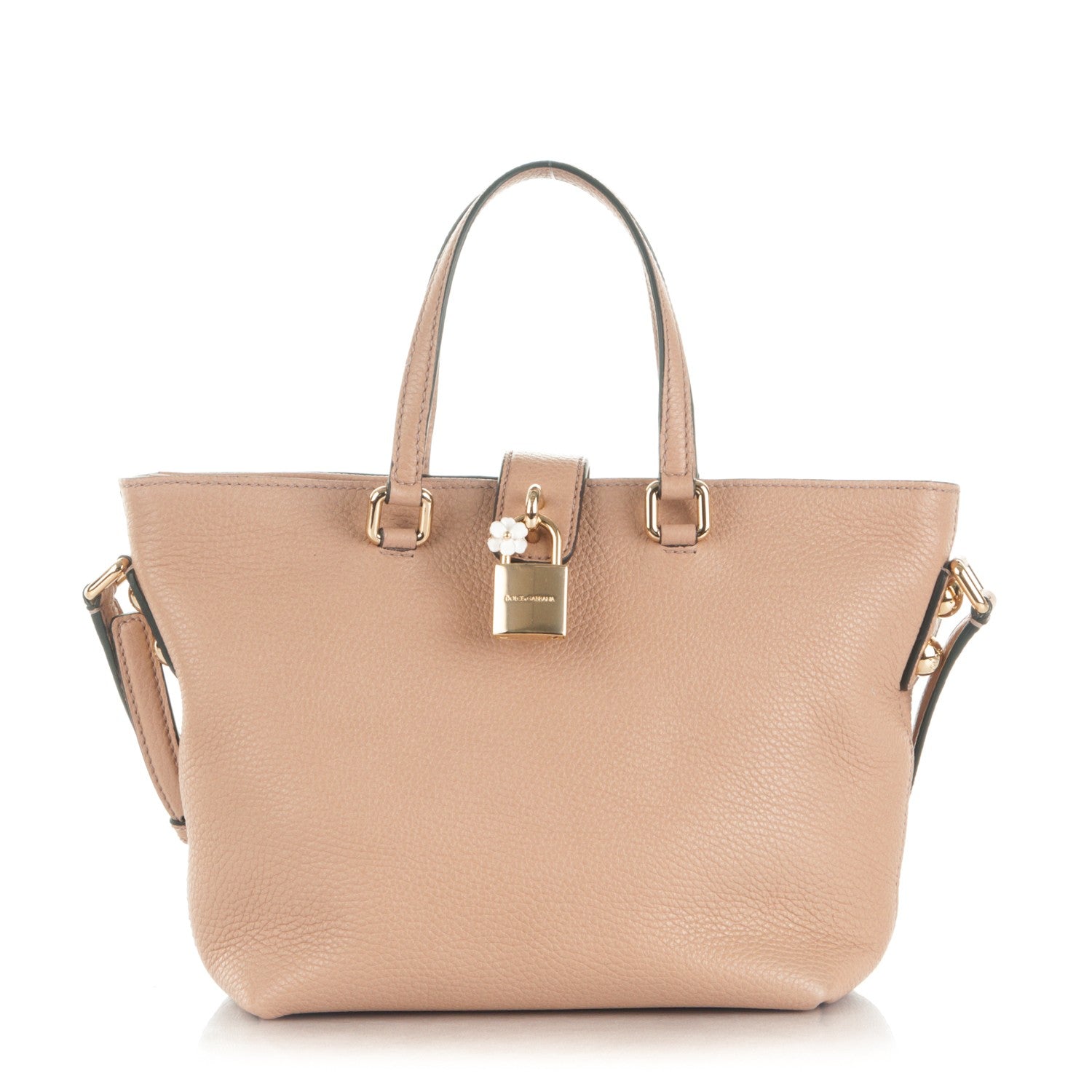 Dolce & Gabbana Pebbled Calfskin Small Tote Nude 1 of 7