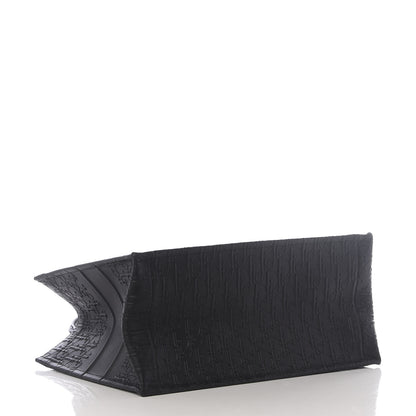 Christian Dior Oblique Calfskin Embossed Medium Book Tote Black 3 of 9