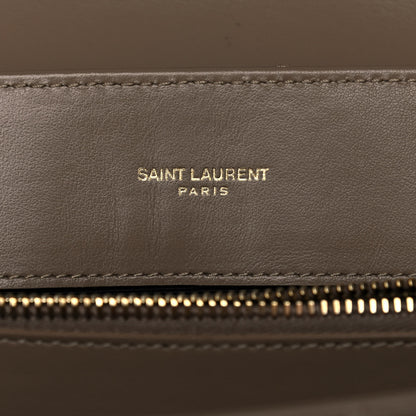 Saint Laurent Calfskin Y Quilted Monogram Medium Loulou Chain Satchel Taupe 6 of 10