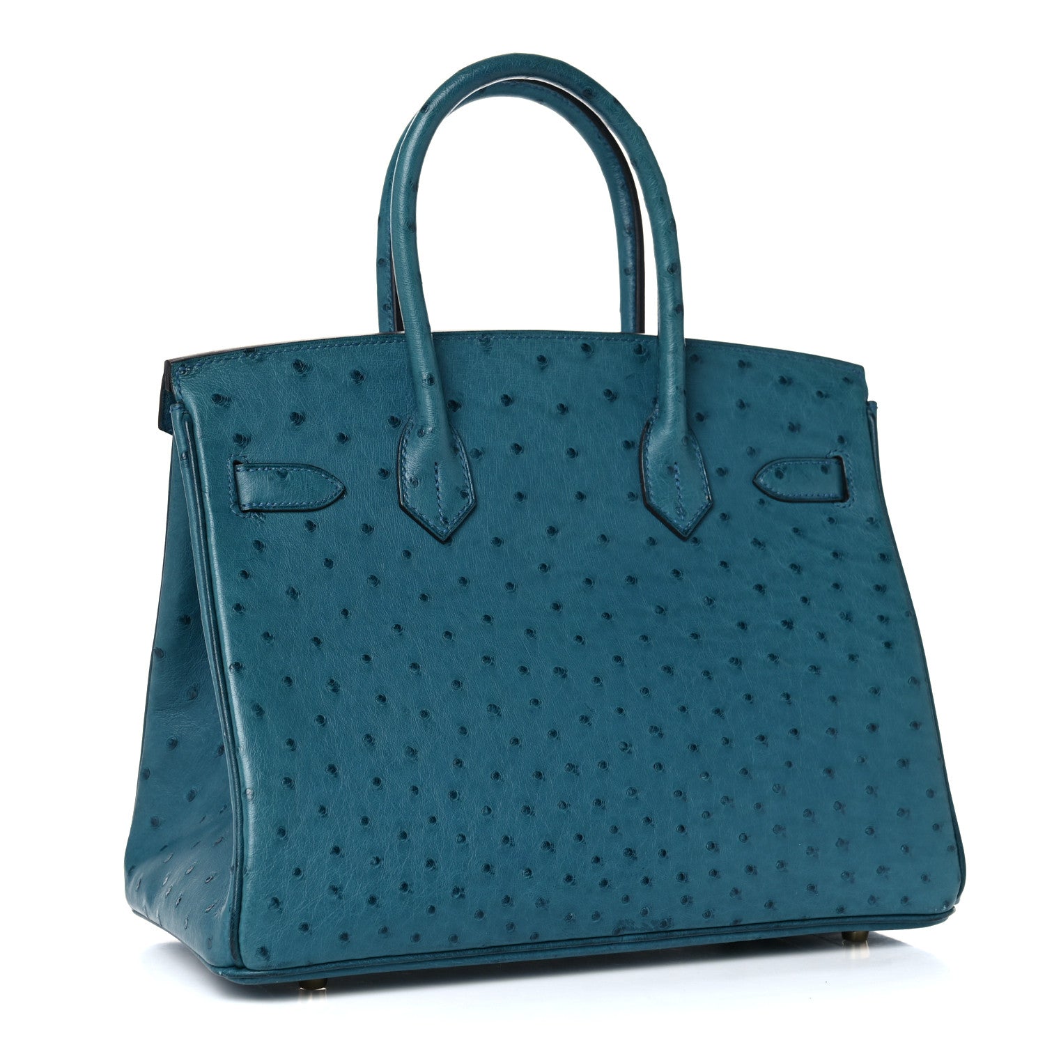 Hermes Ostrich Birkin 30 Cobalt 3 of 45