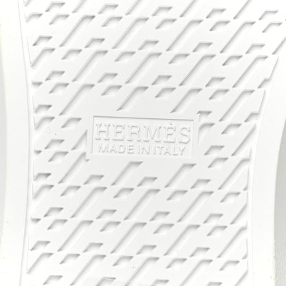 Hermes Calfskin Woolskin Womens Avantage Sneakers 36.5 White 6 of 7