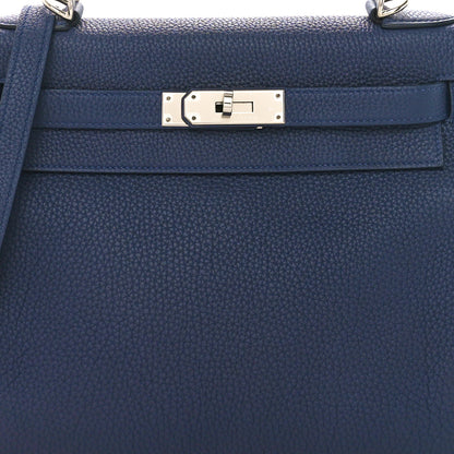 Hermes Togo Kelly Retourne 28 Bleu Nuit 8 of 10