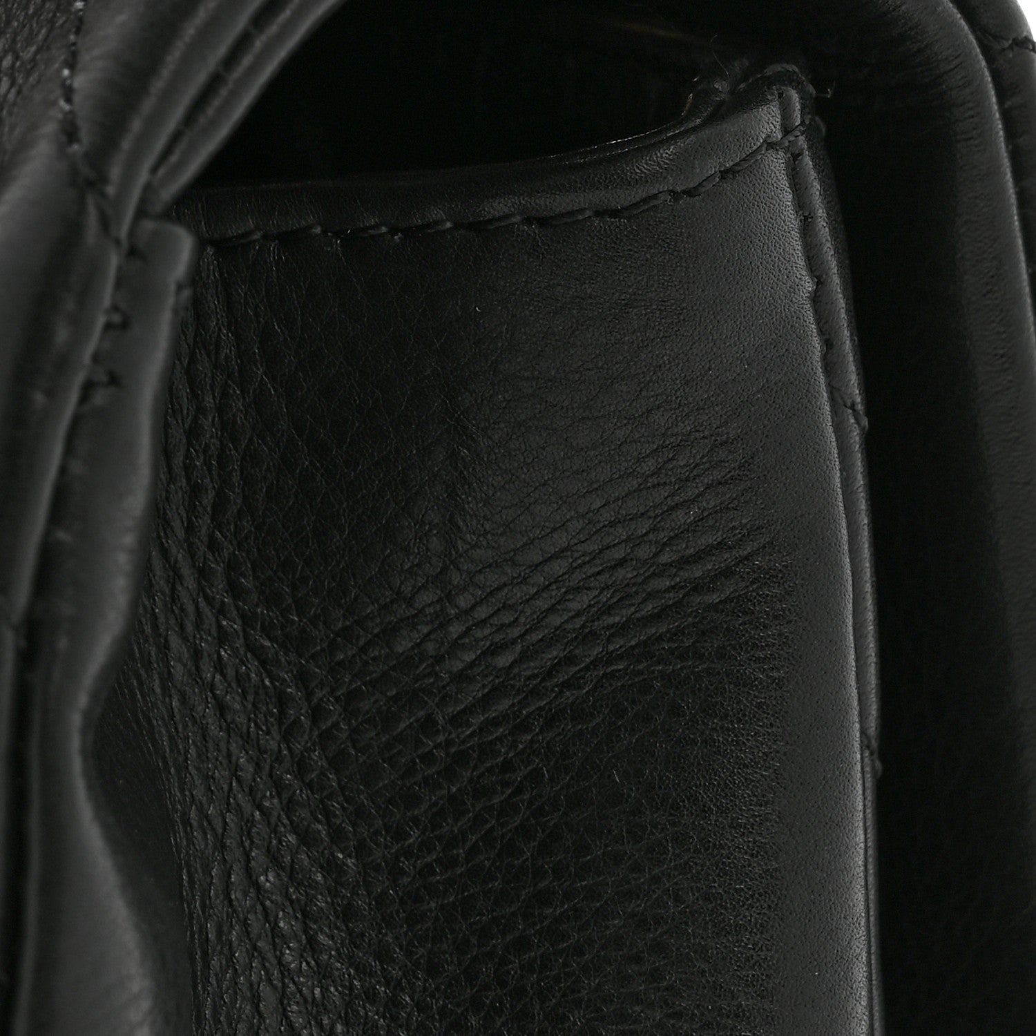 Chanel Calfskin Chevron Quilted Mini Rock The Corner Flap Black 13 of 13