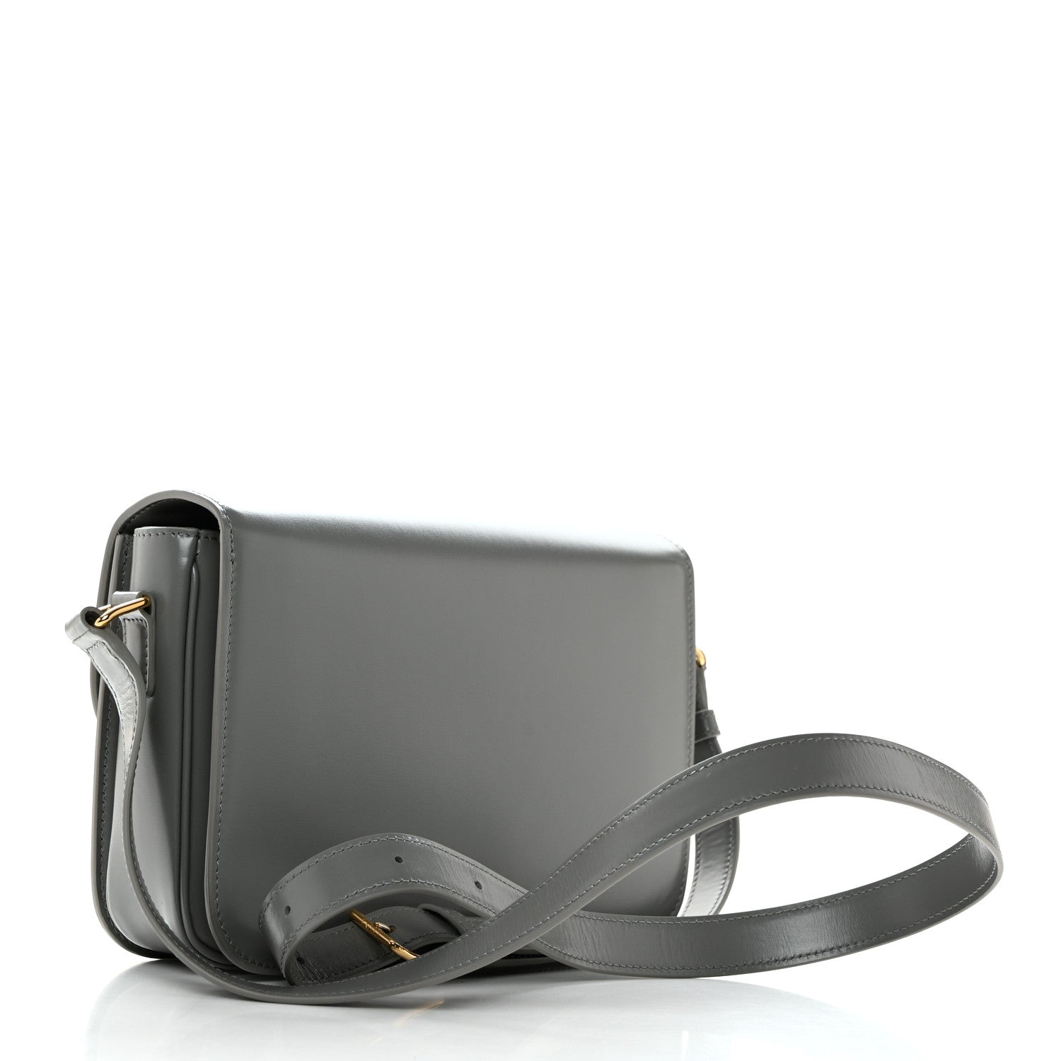 Celine Shiny Calfskin Medium Triomphe Pebble 2 of 10