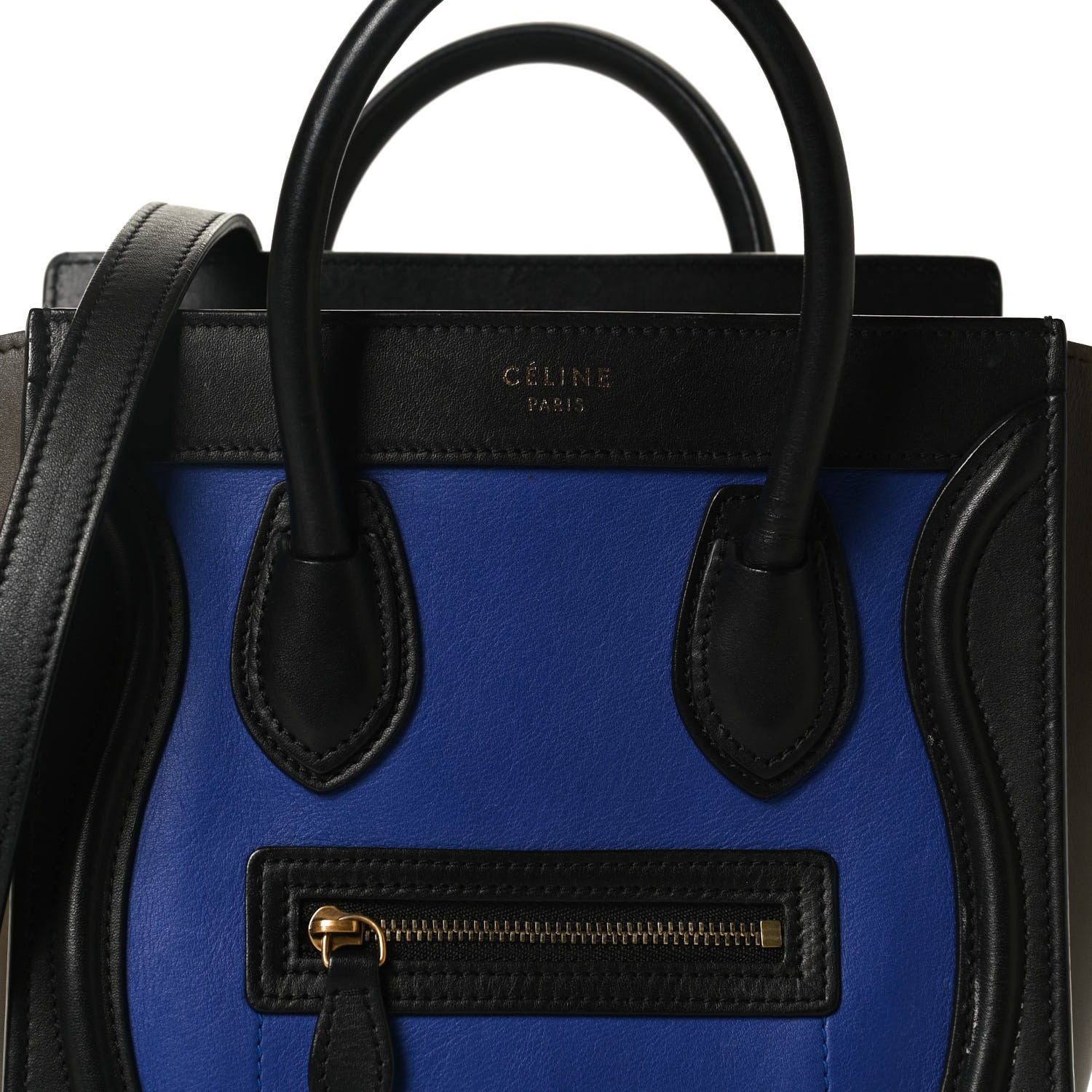 Celine Smooth Calfskin Nano Tri-Color Luggage Indigo 7 of 11