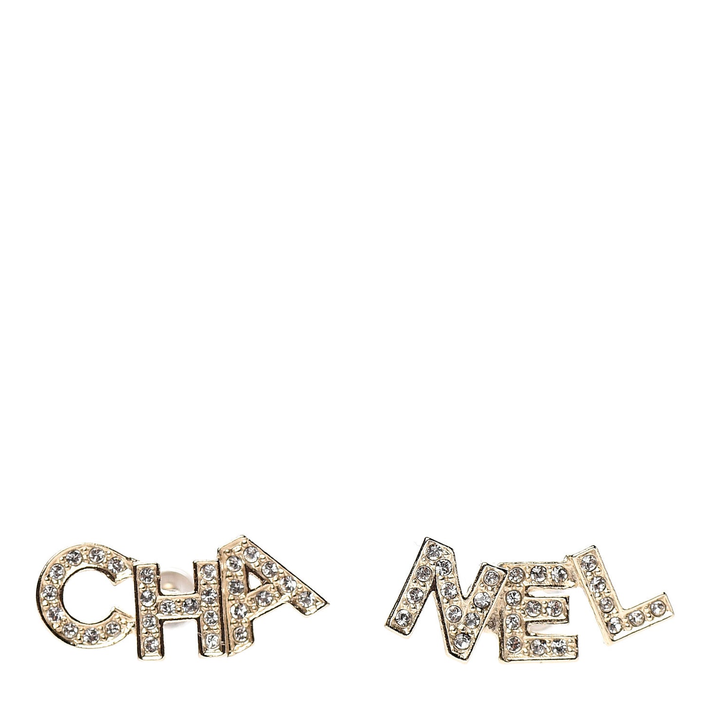 Crystal Pearl Signature Stud Earrings Gold