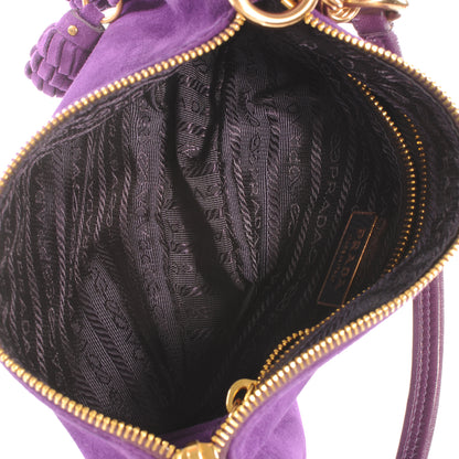 Prada Suede Box Shoulder Bag Viola 6 of 8