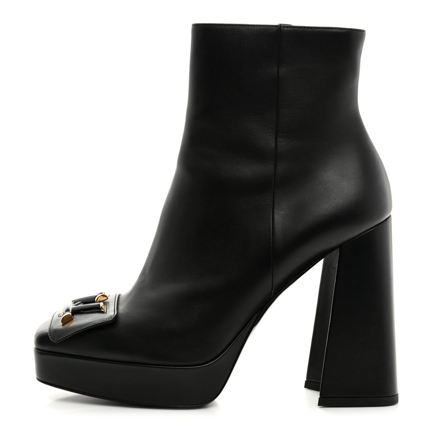 Louis Vuitton Calfskin Shake Platform Ankle Boots 39 Black 1 of 8