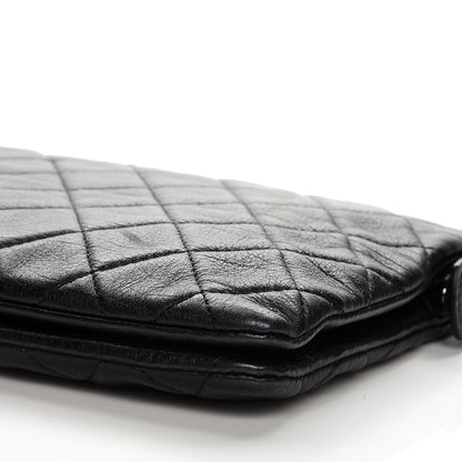 Chanel Calfskin Quilted Small Zipped Boy Pouch Black 10 of 12