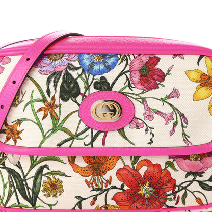 Gucci Canvas Flora Floral Shoulder Bag White Fuchsia Fluo 11 of 11