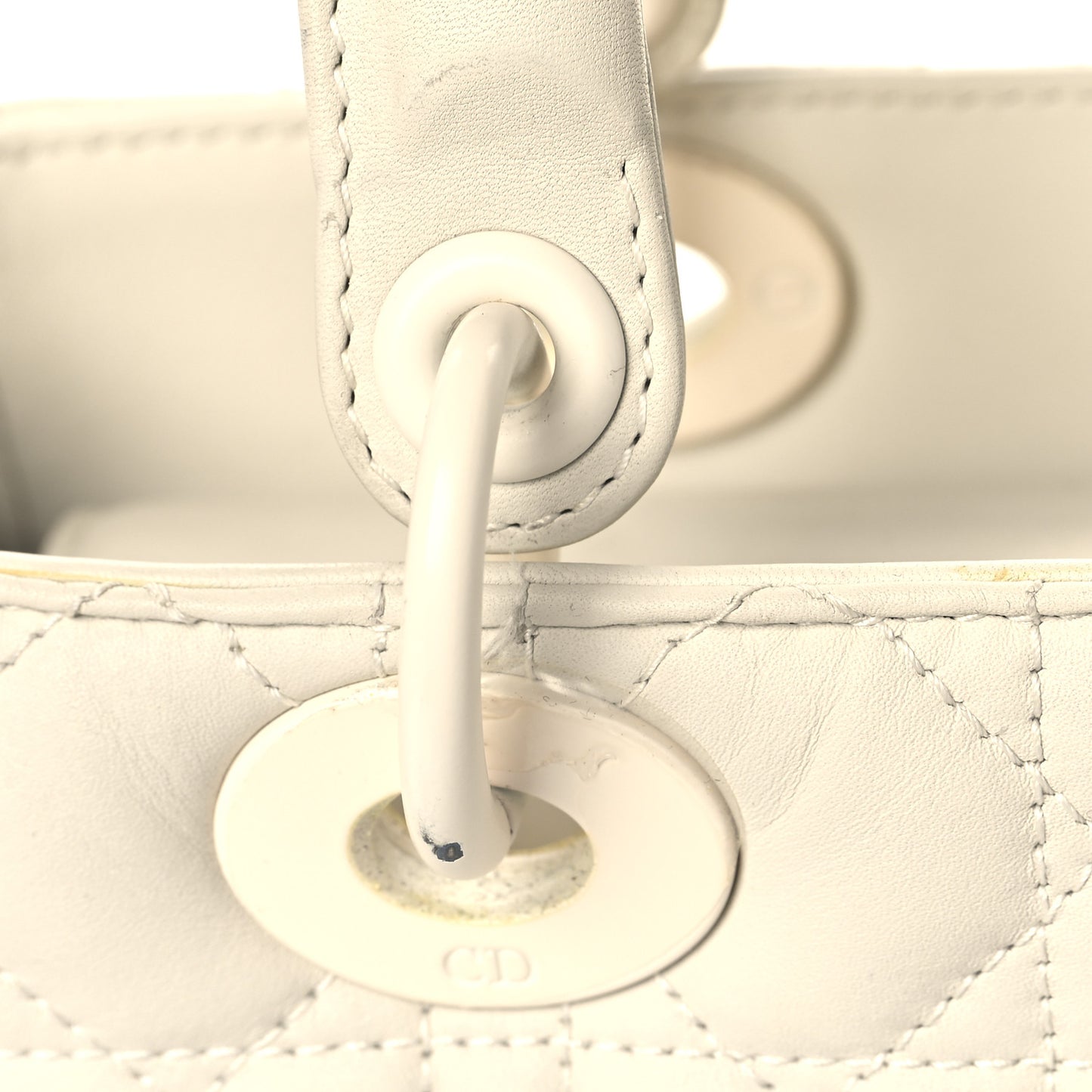 Ultra Matte Calfskin Cannage Medium Lady Dior Latte