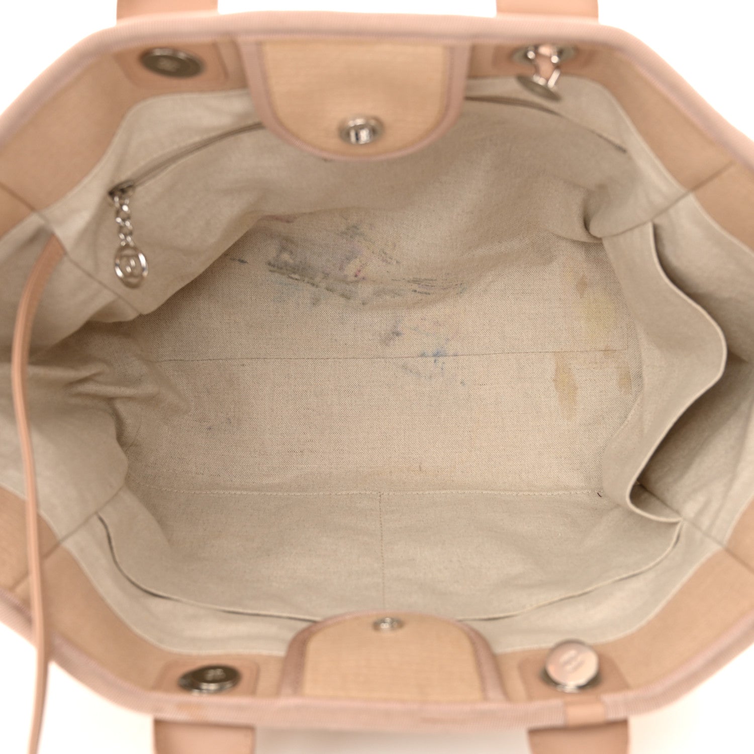 Chanel Mixed Fibers Medium Deauville Tote Beige 6 of 15