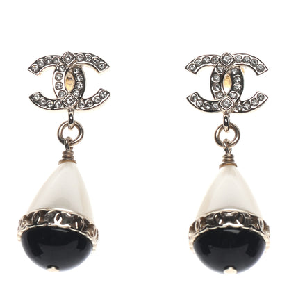 Chanel Crystal Bead Divine Highness Drop Earrings Gold 1 of 4