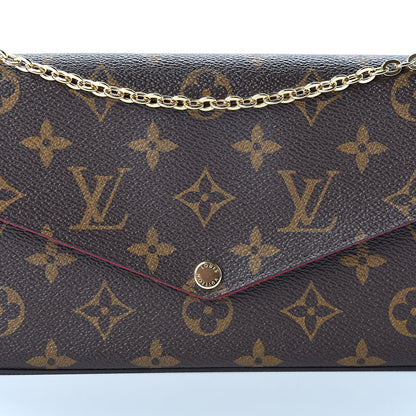 Louis Vuitton Monogram Pochette Felicie Chain Wallet Fuchsia 11 of 13