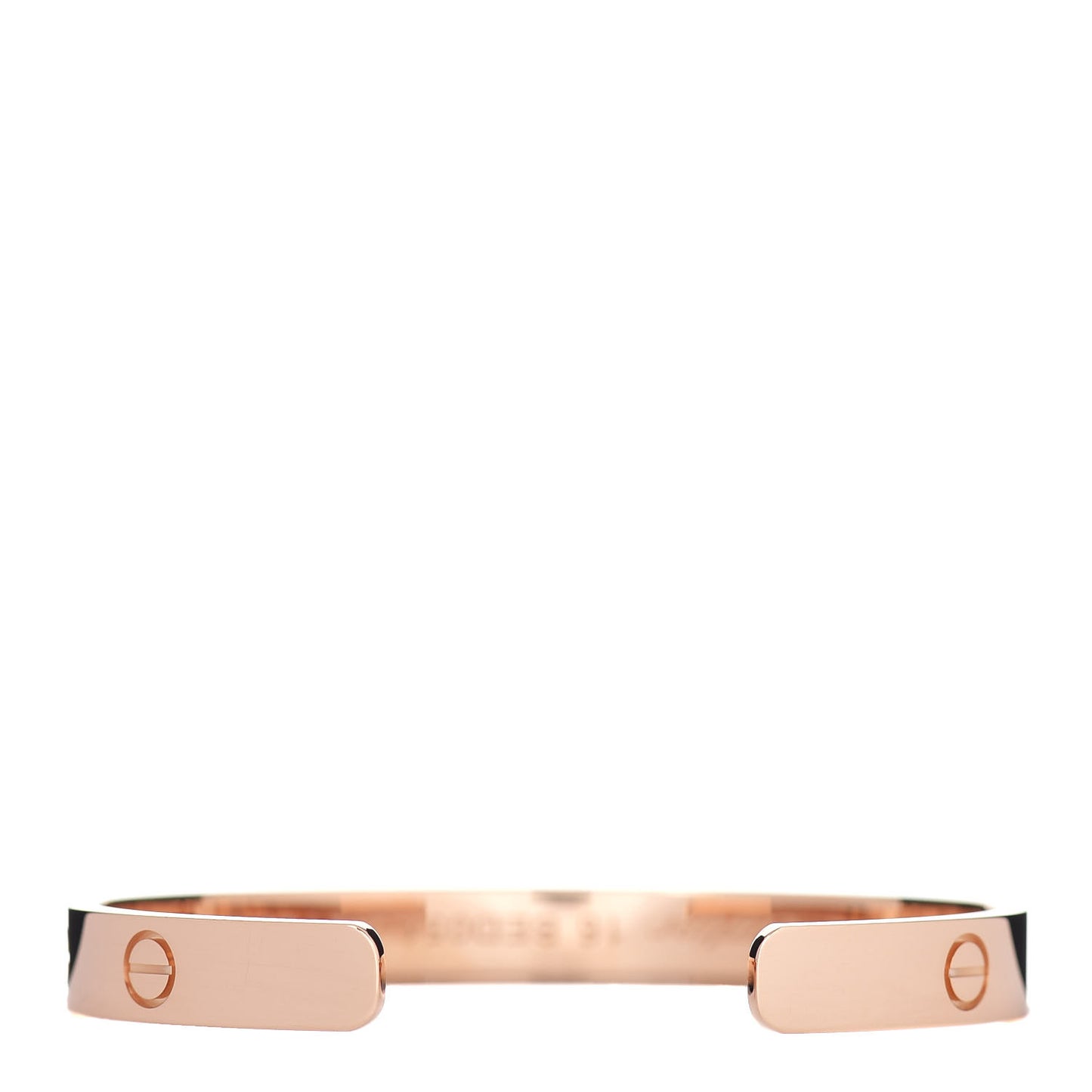 18K Pink Gold LOVE Cuff Bracelet 16