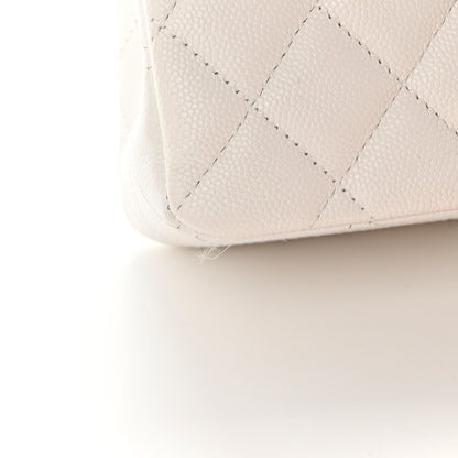 Chanel Caviar Quilted Small Double Flap White 12 of 13