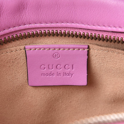 Gucci Calfskin Matelasse Small GG Marmont Chain Shoulder Bag Candy Mousse 8 of 12