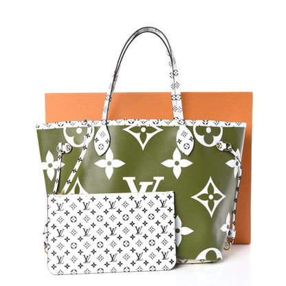 Louis Vuitton Monogram Giant Neverfull MM Kaki 10 of 10