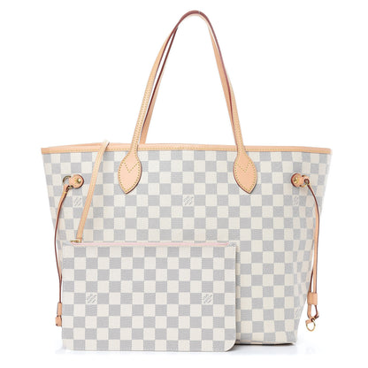 Louis Vuitton Damier Azur Neo Neverfull MM Rose Ballerine 1 of 10