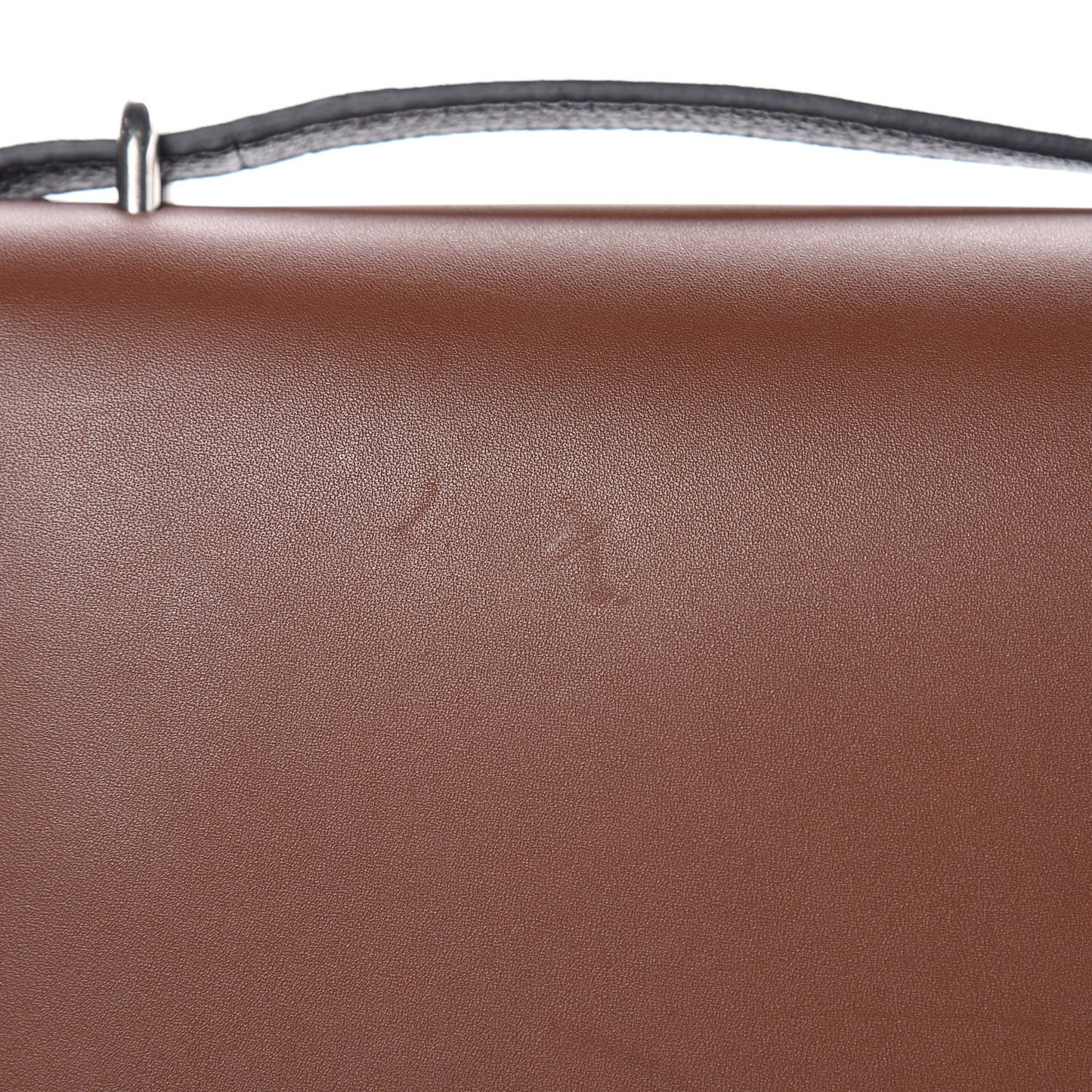 Calfskin Small D-Ring Bag Tan Black