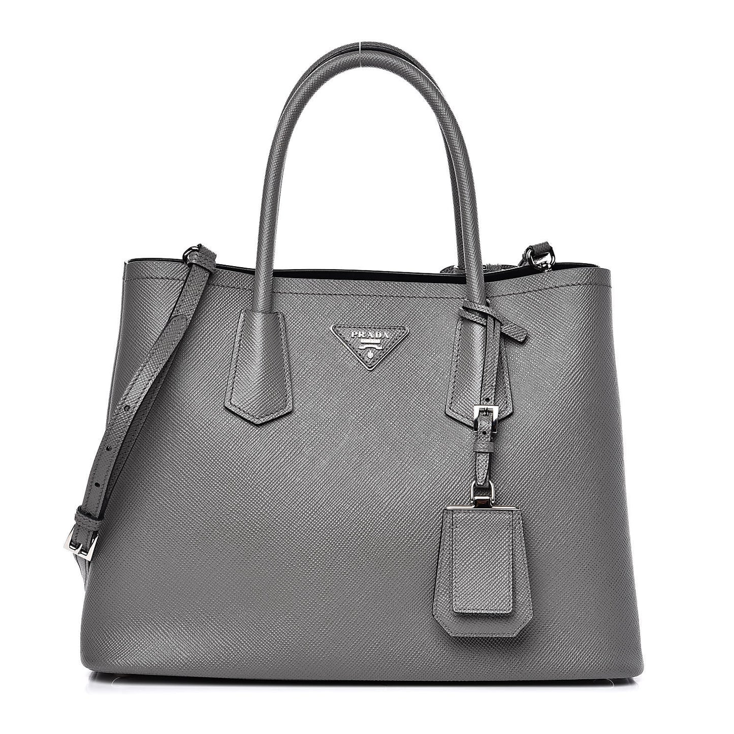 Saffiano Cuir Medium Double Bag Marmo