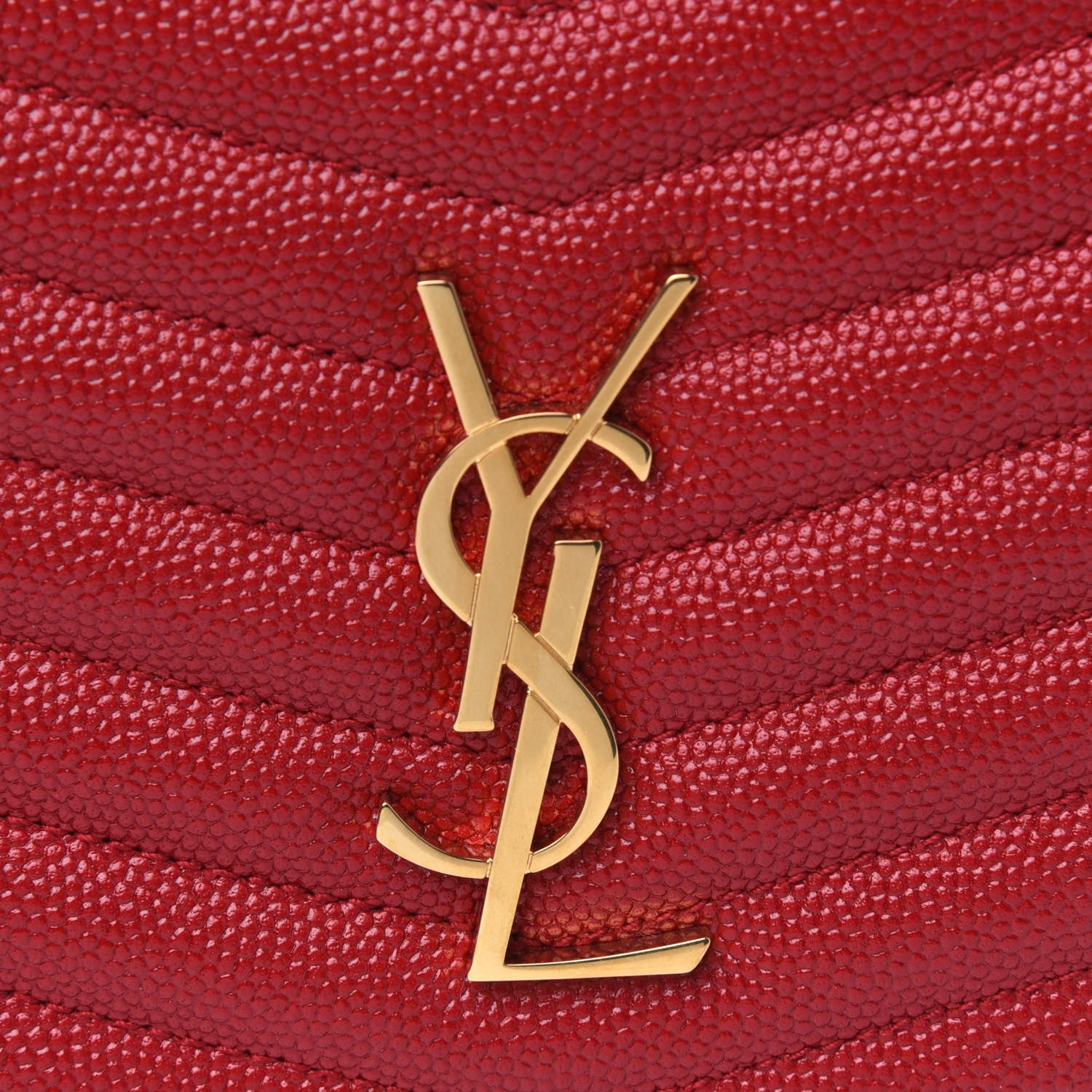 Saint Laurent Grain De Poudre Matelasse Monogram Mini Lou Camera Bag Eros Red 5 of 5