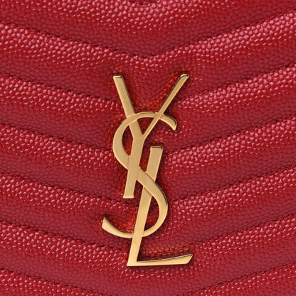 Saint Laurent Grain De Poudre Matelasse Monogram Mini Lou Camera Bag Eros Red 5 of 5