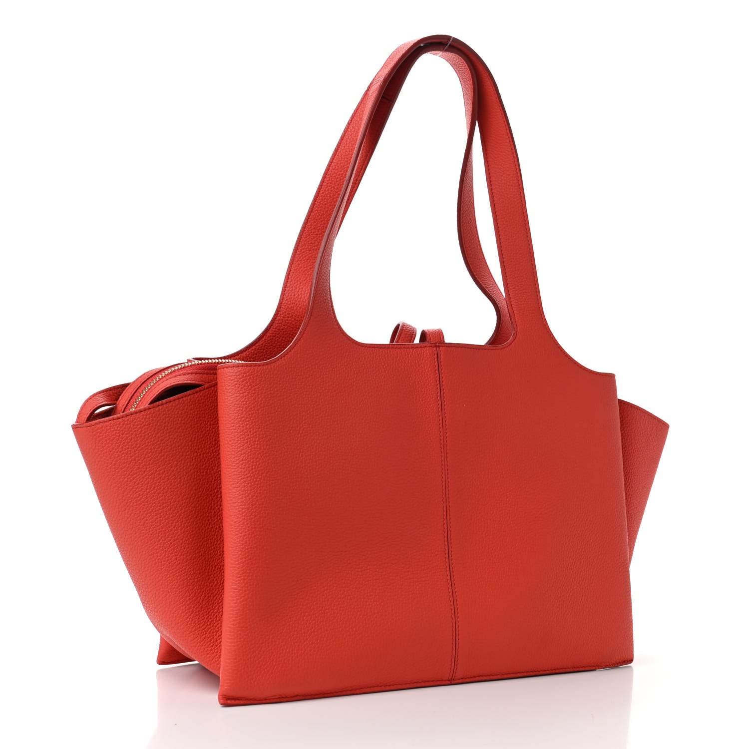 Celine Baby Grained Calfskin Small Tri-Fold Bag Poppy 2 of 5