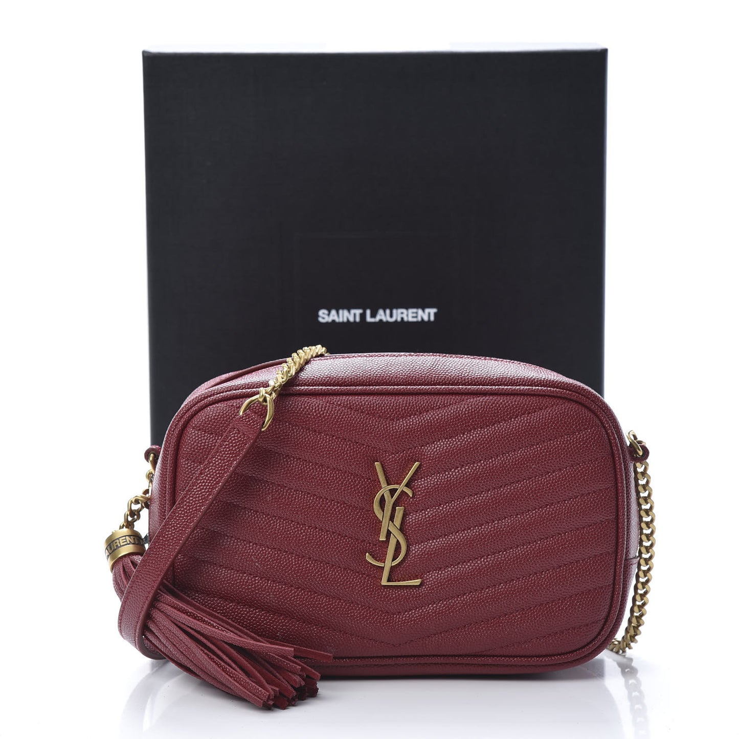 Grain De Poudre Matelasse Monogram Mini Lou Camera Bag Opyum Red