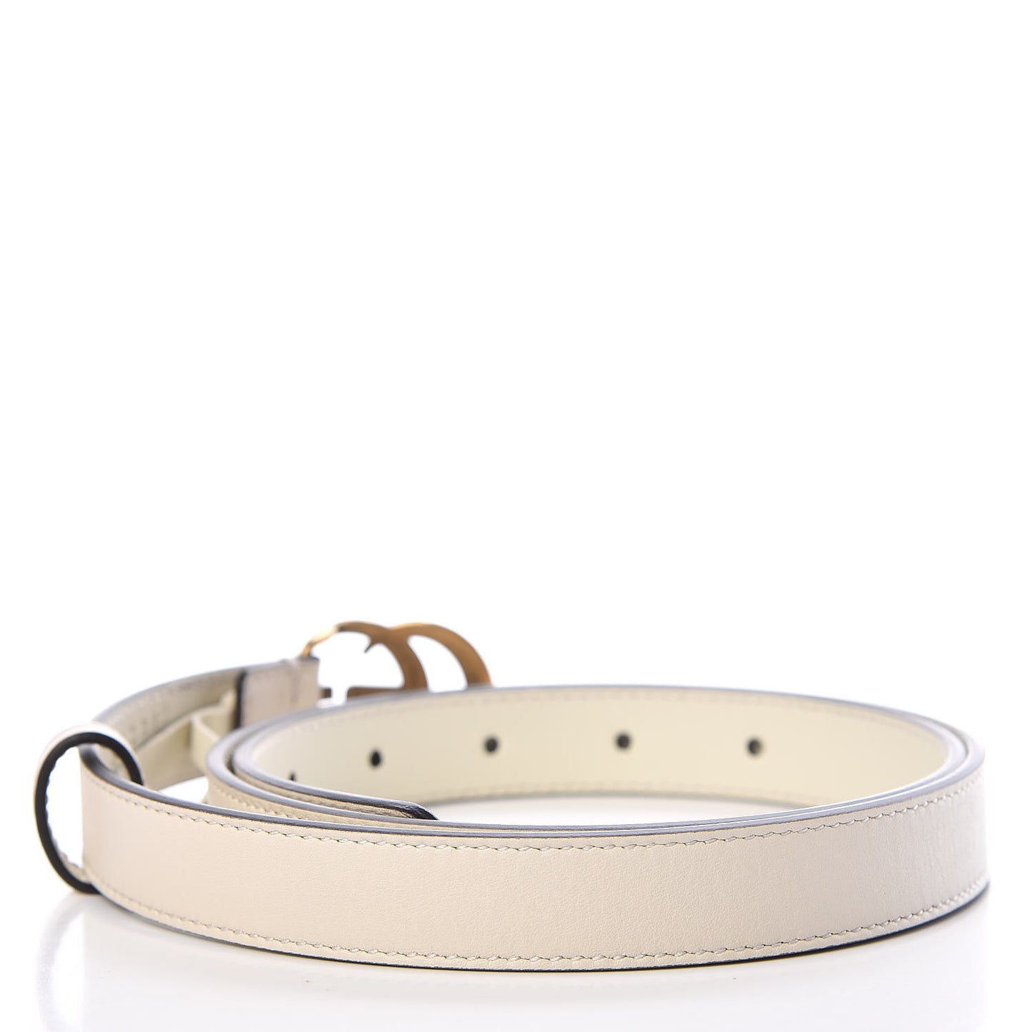 Calfskin Double G 20mm Belt 85 34 Mystic White